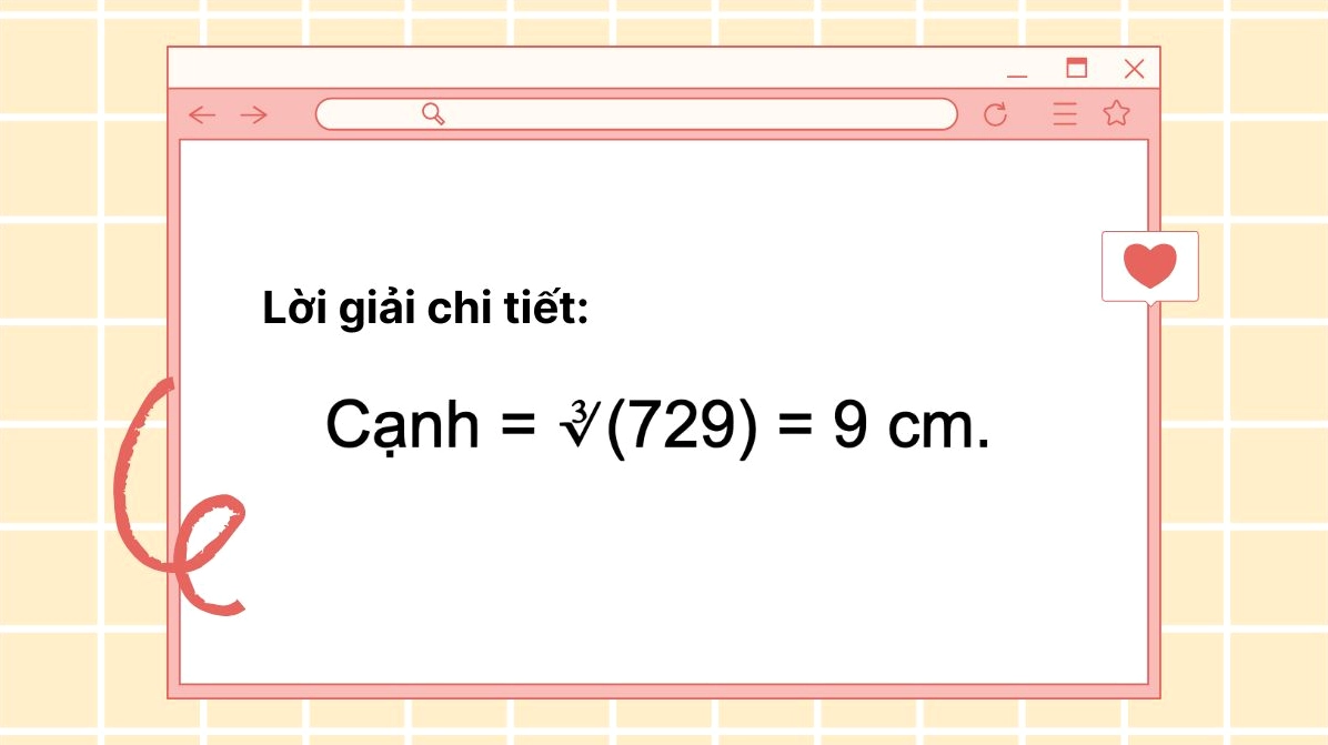Bài tập về tính chiều dài cạnh của hình lập phương