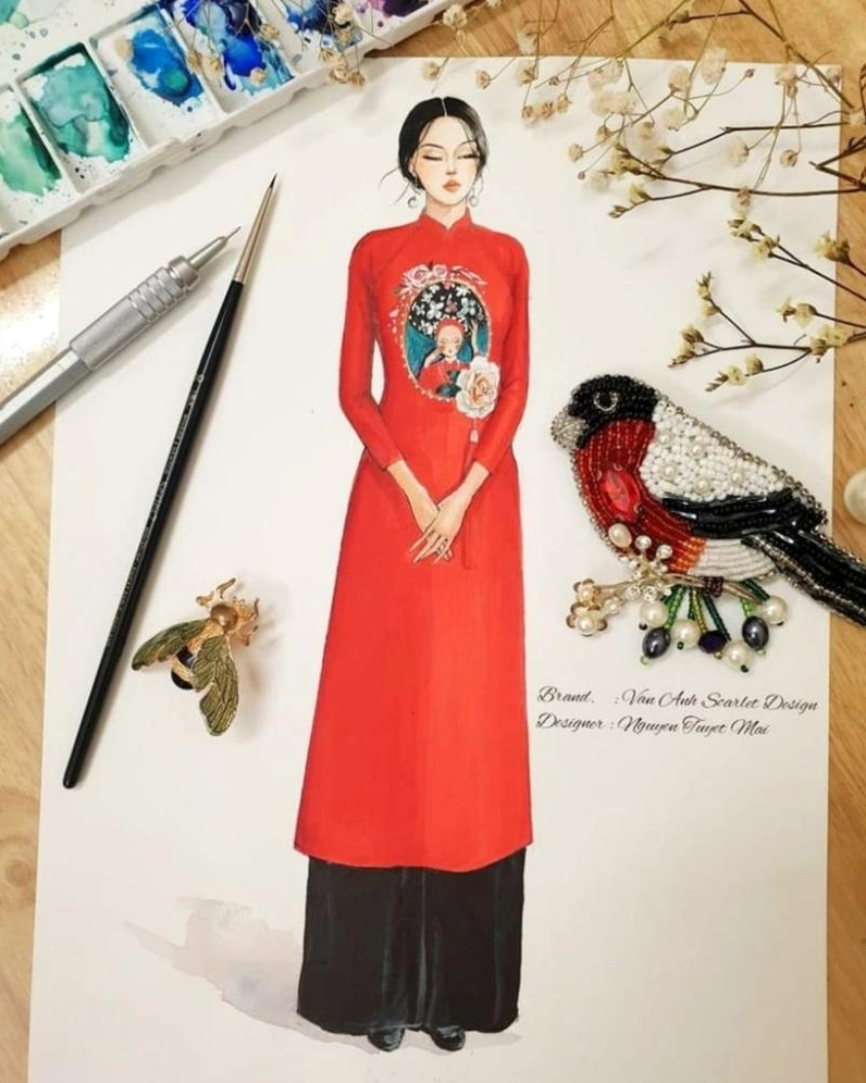 Bản vẽ hoàn chỉnh áo dài