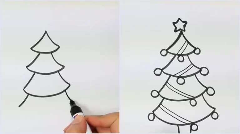 Bật mí cách vẽ cây thông Noel SIÊU ĐƠN GIẢN cho Giáng sinh 2026!