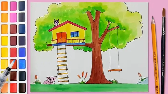 Bí kíp vẽ ngôi nhà đẹp: Hướng dẫn chi tiết từ A-Z cho mọi lứa tuổi
