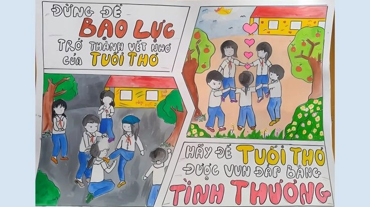 Bí kíp vẽ tranh bạo lực học đường: 7 bước lên tiếng mạnh mẽ!