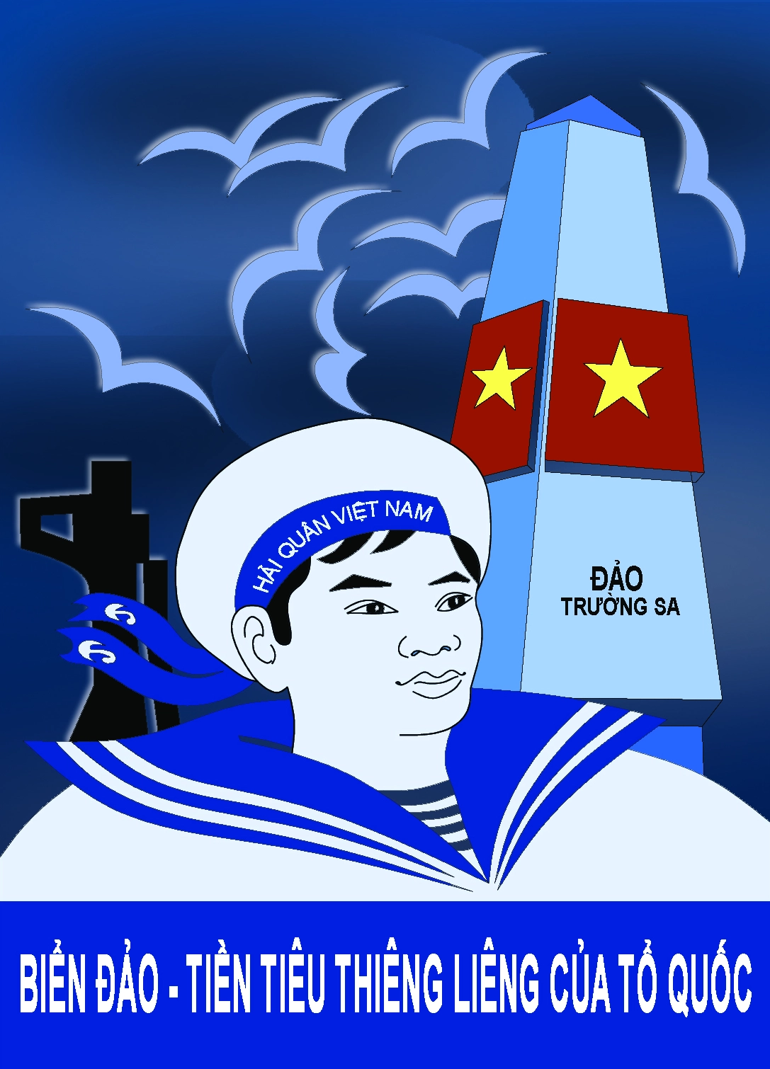 Bố cục chữ và hình ảnh trong tranh cổ động