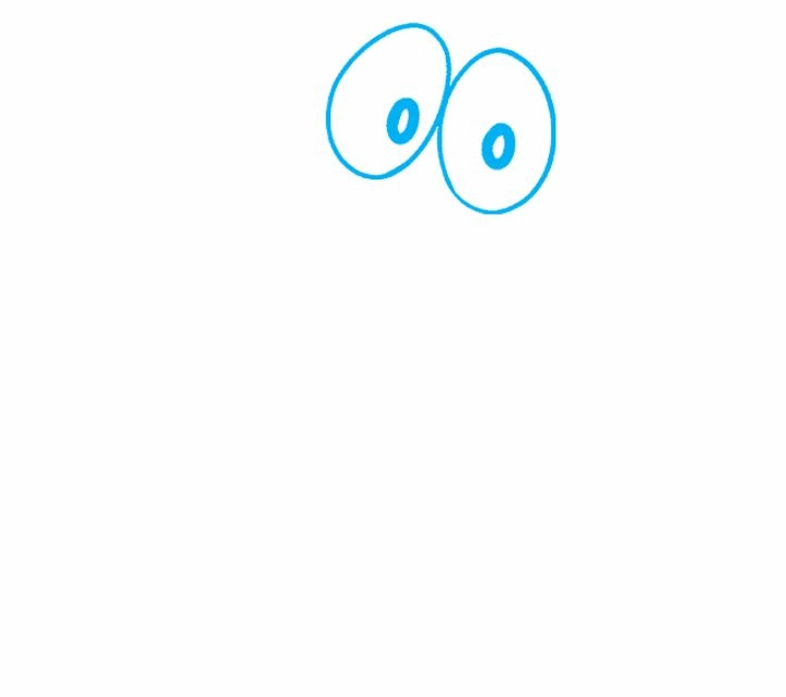 Bước 1: Vẽ khung cơ bản cách vẽ Doraemon