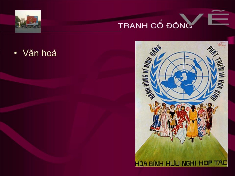 Cách bố trí tranh cổ động