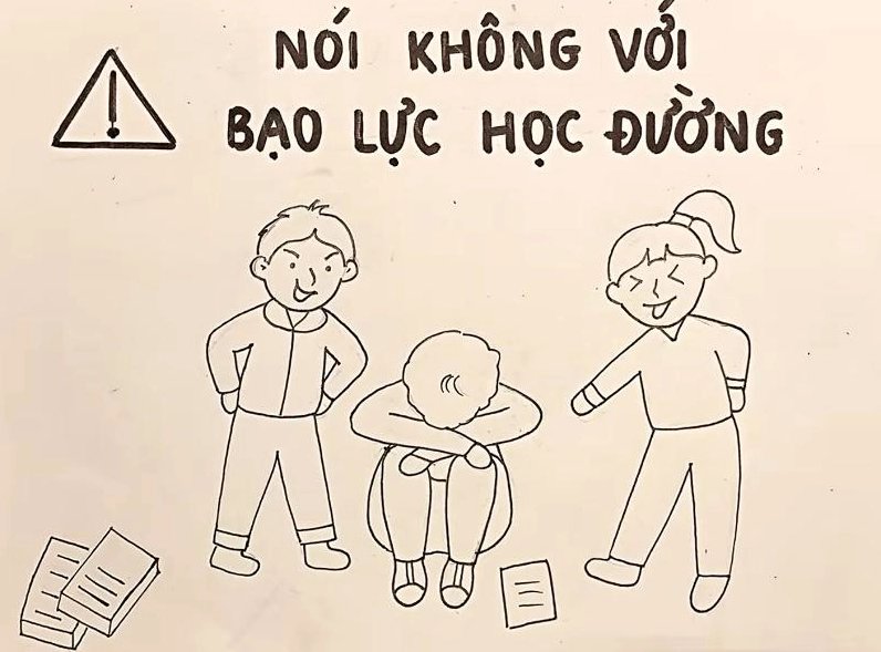 Cách thực hiện vẽ tranh bạo lực học đường