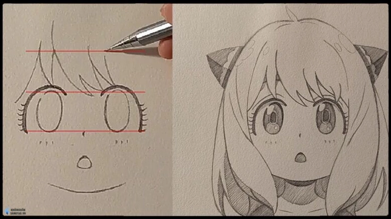 Cách vẽ anime nữ cute