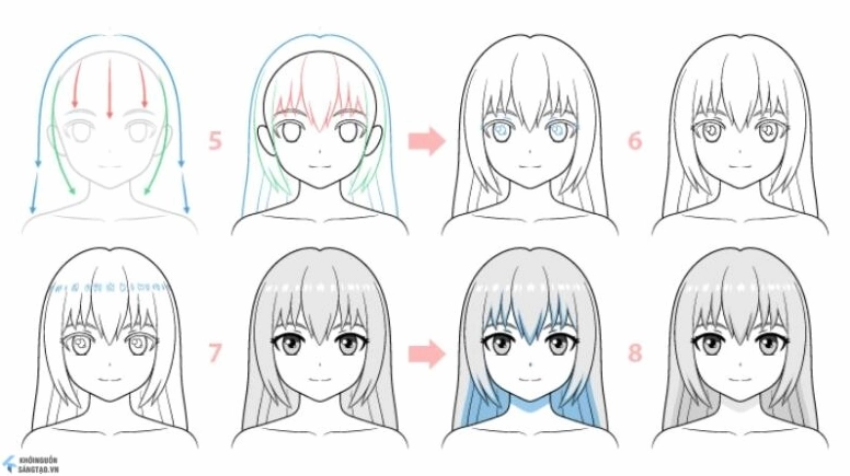 Cách vẽ anime nữ đơn giản, cực đẹp