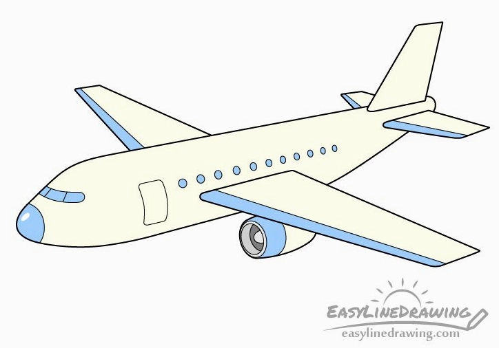 Cách vẽ chiếc máy bay đơn giản