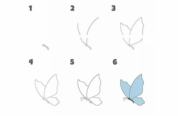 Cách Vẽ Con Bướm Đơn Giản
