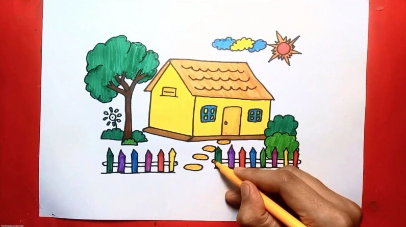 Cách vẽ ngôi nhà cơ bản