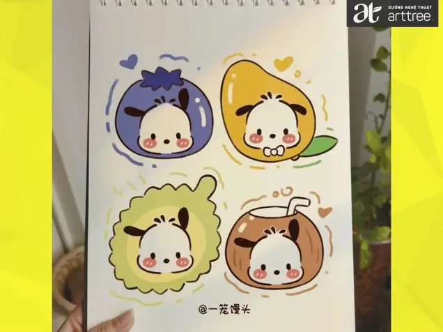 Cách Vẽ Tranh Cute - Hoàn thiện bức tranh