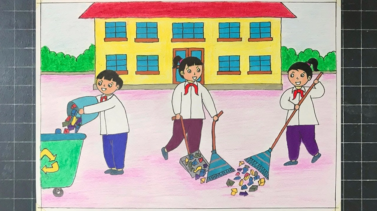 Cách Vẽ Tranh Môi Trường Xanh Sạch Đẹp
