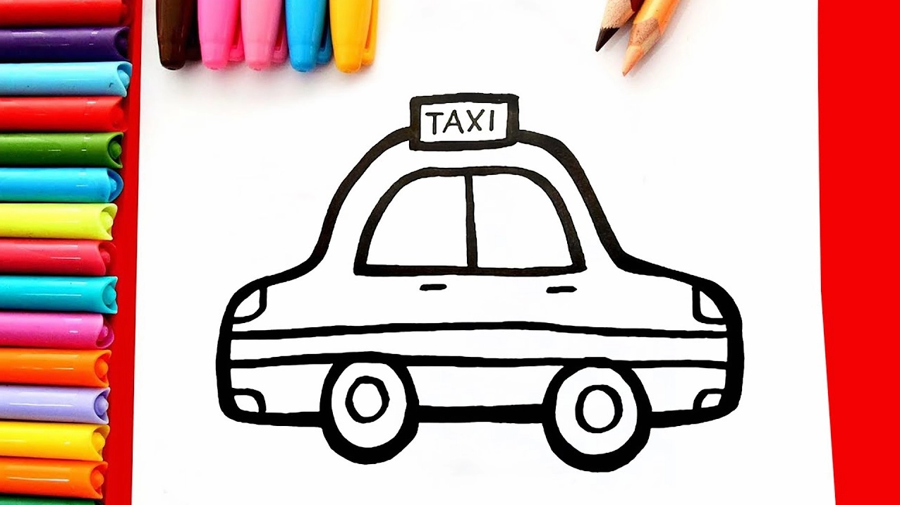 Cách vẽ xe ô tô đơn giản với màu sắc