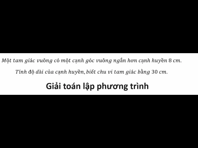 Cạnh huyền của một tam giác vuông