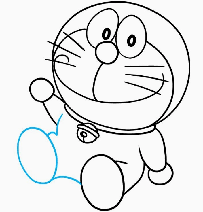 Chi tiết hoàn thiện cách vẽ Doraemon