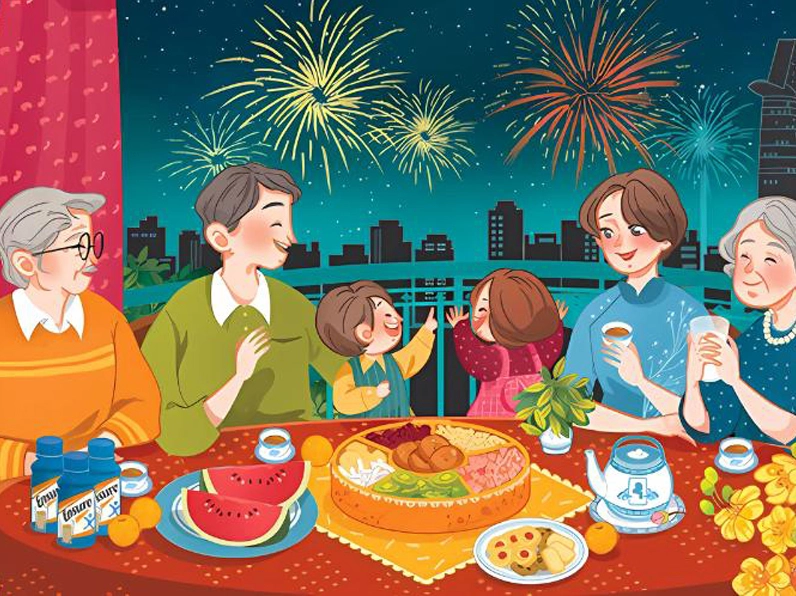 Chủ đề về gia đình ngày tết