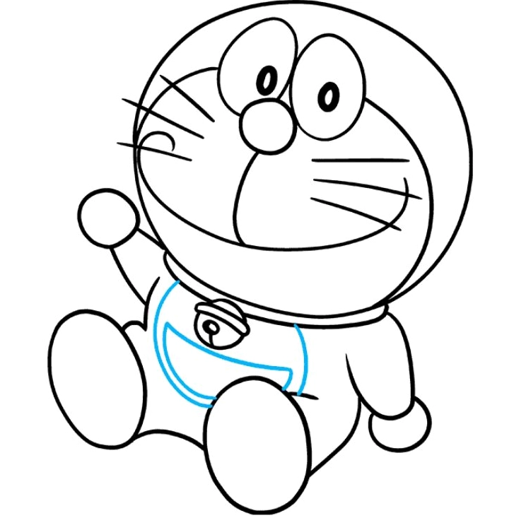 Hình ảnh cách vẽ Doraemon