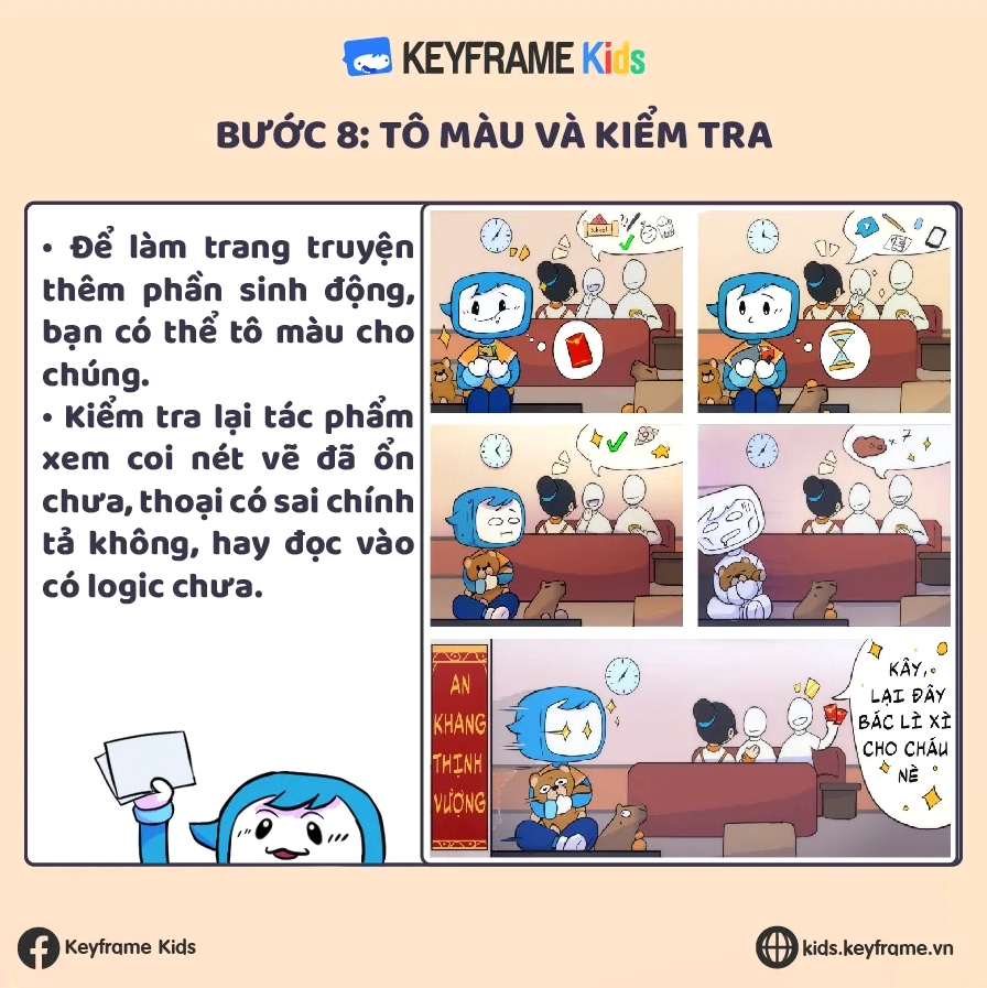 Hình ảnh minh họa một trang truyện tranh đã được tô màu hoàn chỉnh.