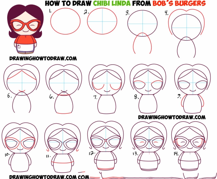 Hình vẽ cách vẽ chibi đáng yêu nhất
