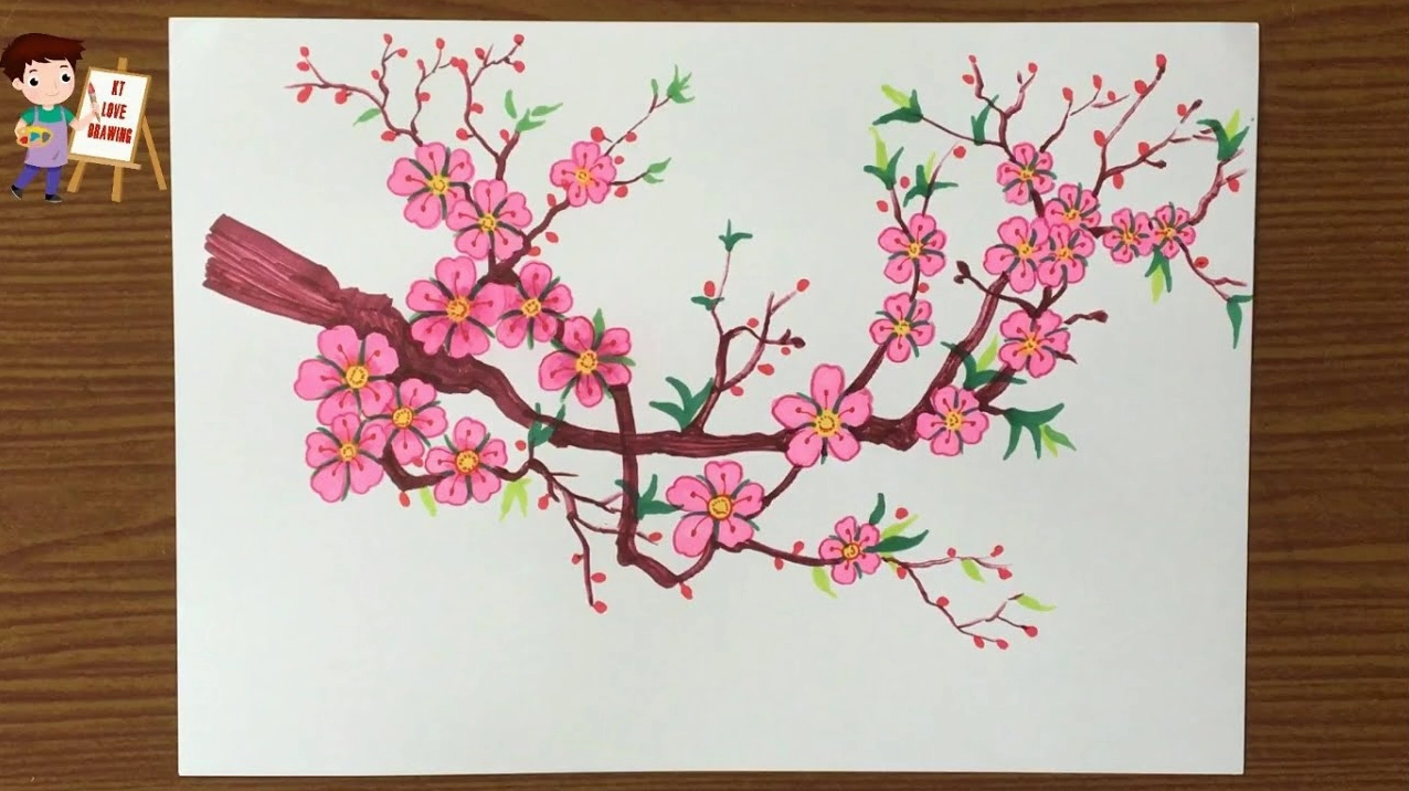 Hoàn thiện bức tranh bình hoa bằng màu sắc
