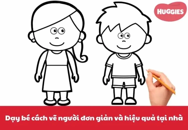 Hoàn thiện hình vẽ người đơn giản