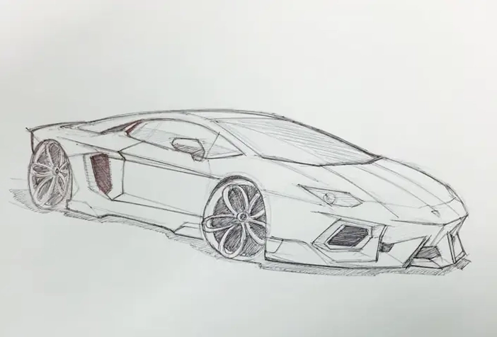 Hoàn thiện màu sắc và bóng đổ cho xe Lamborghini