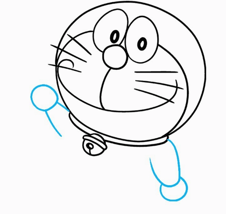 Hoàn thiện tô màu cách vẽ Doraemon