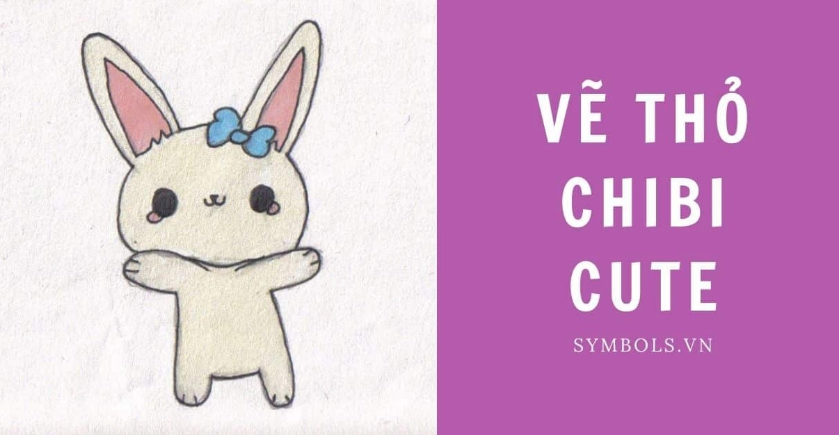 Hoạt hình con thỏ cách vẽ con thỏ chibi cute vẽ bằng màu nước