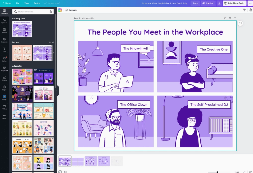 How to make a comic strip - Canva