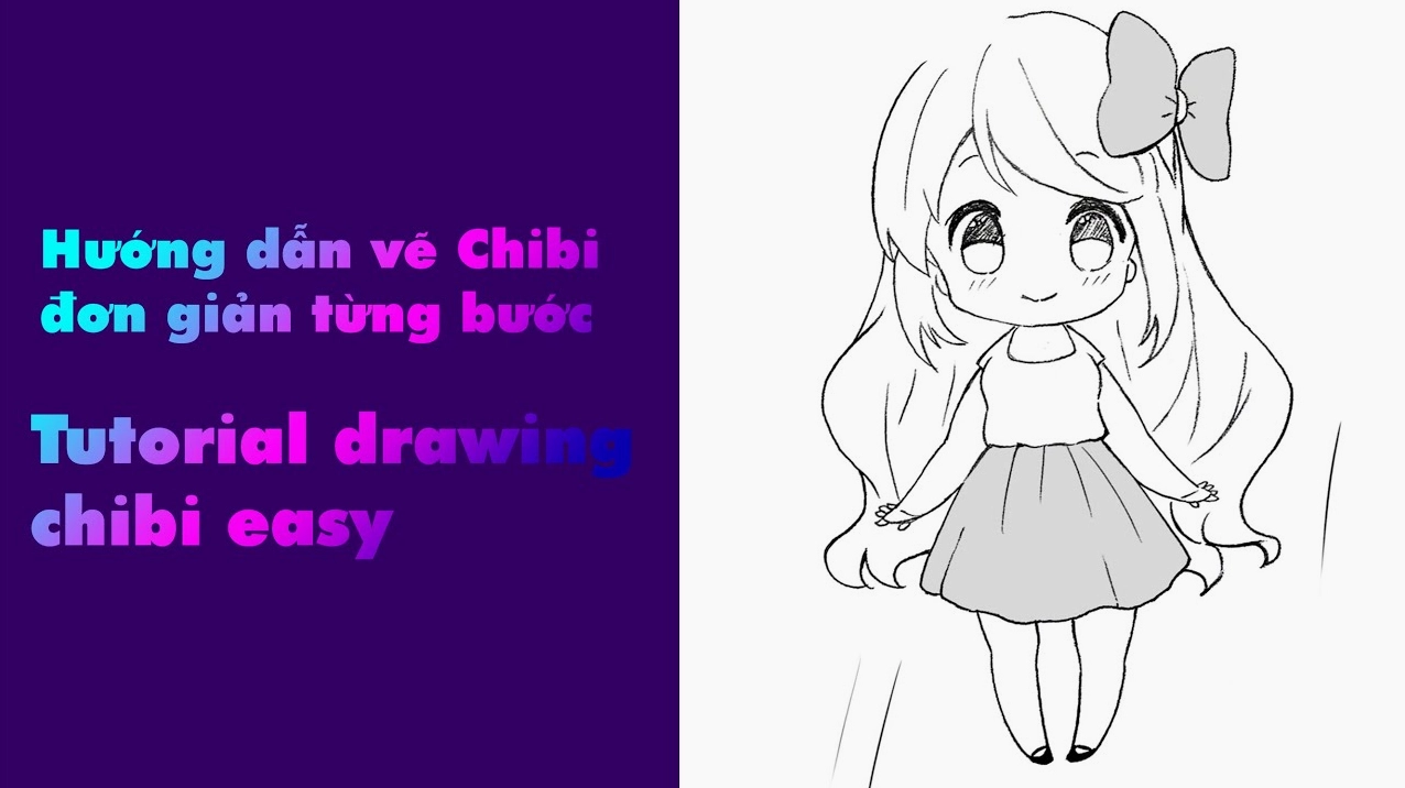 Hướng dẫn cách vẽ anime chibi nữ đơn giản