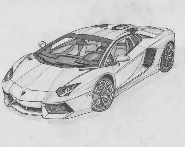 Hướng dẫn cách vẽ xe ô tô Lamborghini