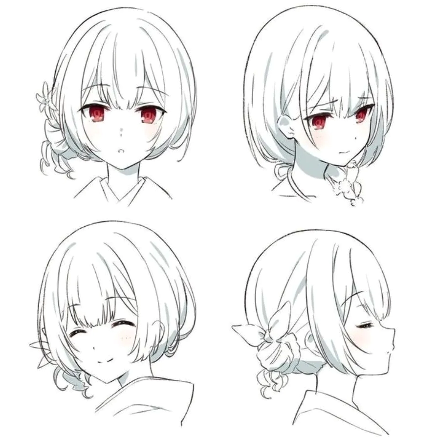 Kiểu tóc anime đơn giản