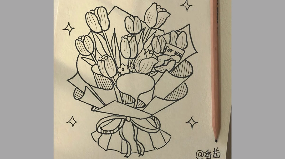 Mẫu tranh vẽ hoa tulip đẹp nhất