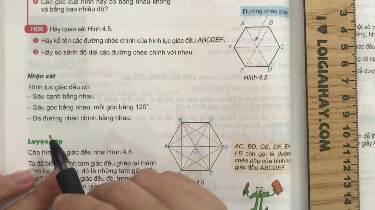 Minh họa số đo góc của lục giác đều và các ứng dụng thực tế