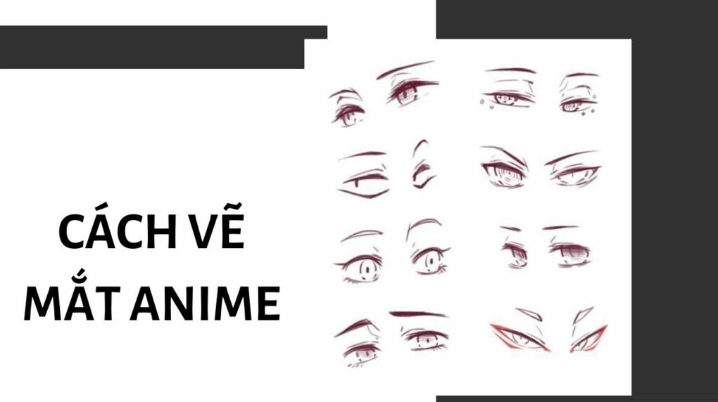 Phác thảo hình dạng cơ bản của mắt anime