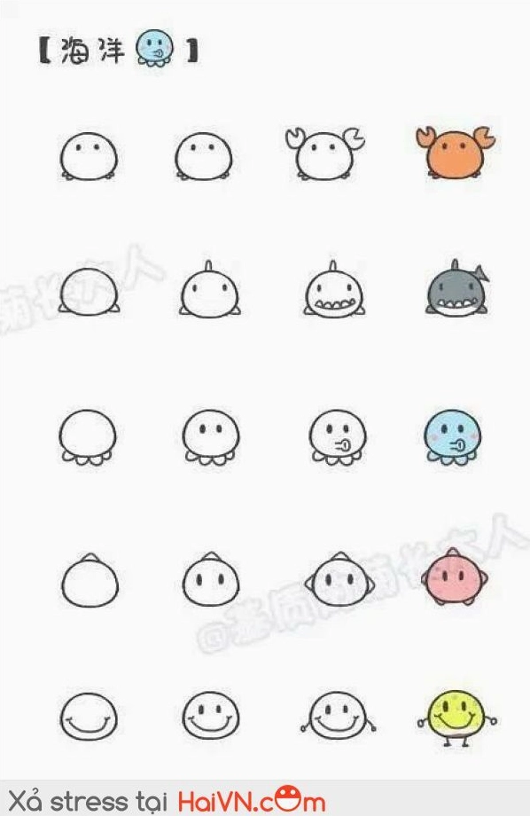 Phác thảo hình dáng cơ bản của nhân vật cute