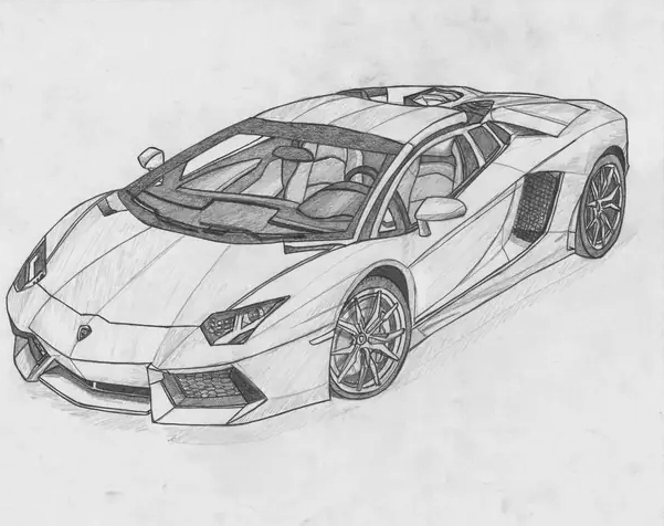 Phác thảo khung xe Lamborghini cơ bản