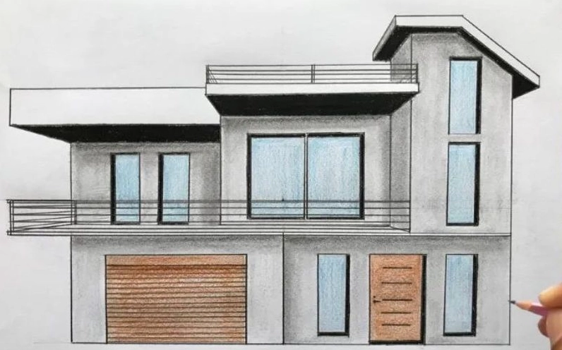 Thêm chi tiết mái nhà cho ngôi nhà 3D