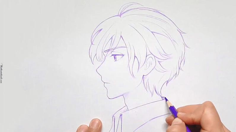 Tô đậm nét vẽ và xóa phác thảo trong cách vẽ anime
