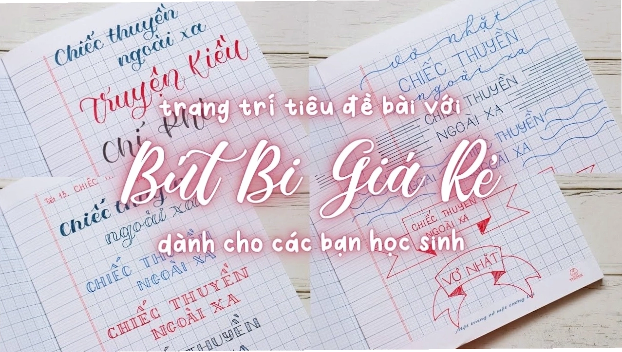Trang trí tiêu đề bằng bút bi