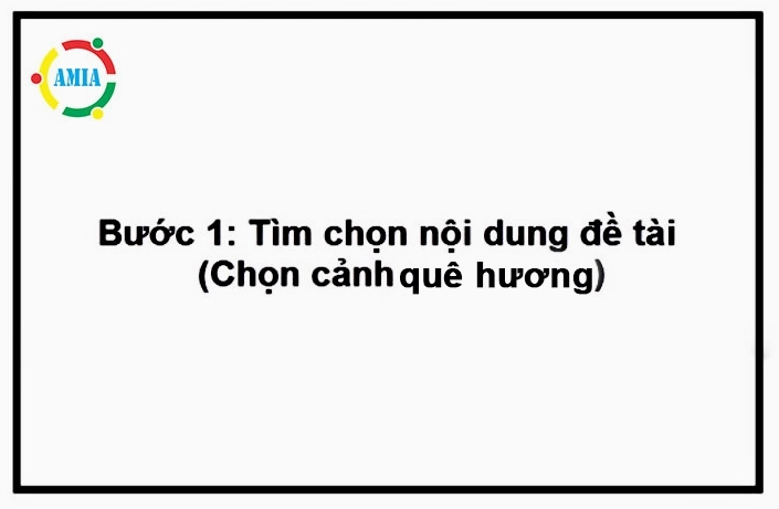 Tranh phong cảnh làng quê Việt Nam thanh bình