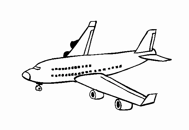 Tranh tô màu máy bay với các mảng sáng tối