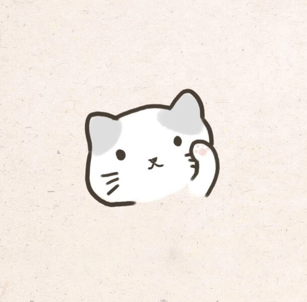 Tranh vẽ dễ thương mèo nhỏ