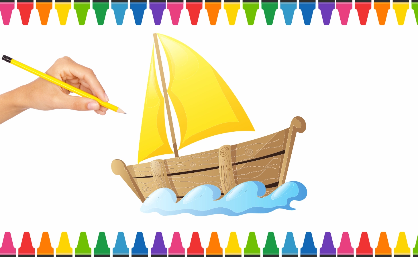Tranh vẽ thuyền minh họa