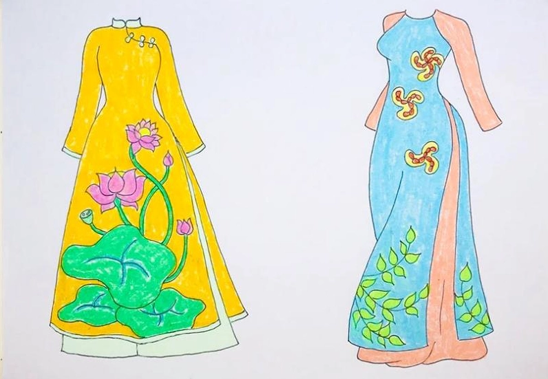 Vẽ áo dài hiện đại