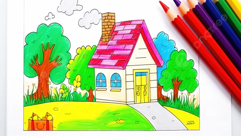 Vẽ ngôi nhà thông minh của bé trong tương lai cực đơn giản