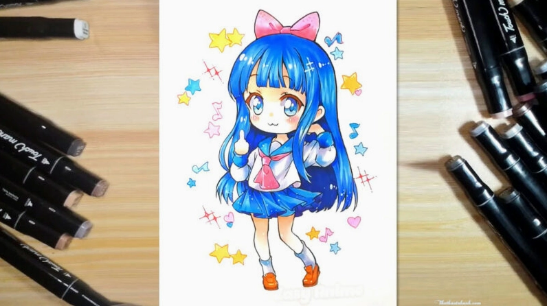 Vẽ nhân vật anime cute