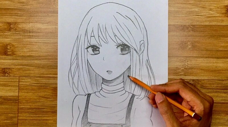 Vẽ nhân vật anime nữ đơn giản