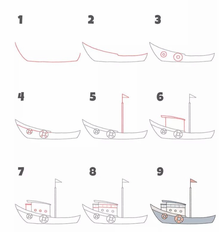 Vẽ thuyền đánh cá