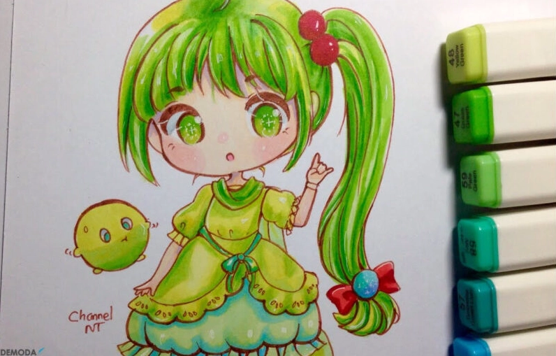 Vẽ tranh cute anime dễ thương với tỷ lệ đặc trưng